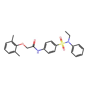 2-(2,6-dimethylphenoxy)-N-[4-[ethyl(phenyl)sulfamoyl]phenyl]acetamide structure