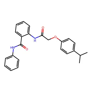 2-{[(4-isopropylphenoxy)acetyl]amino}-N-phenylbenzamide structure
