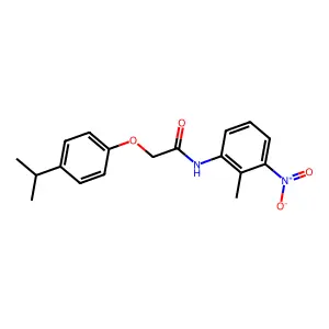 N-(2-methyl-3-nitrophenyl)-2-(4-propan-2-ylphenoxy)acetamide structure