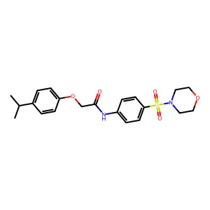 2-(4-isopropylphenoxy)-N-[4-(4-morpholinylsulfonyl)phenyl]acetamide structure