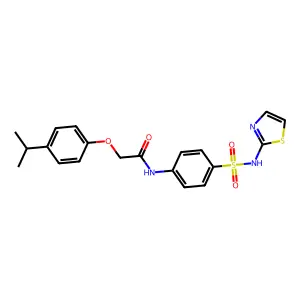 2-(4-isopropylphenoxy)-N-{4-[(1,3-thiazol-2-ylamino)sulfonyl]phenyl}acetamide structure