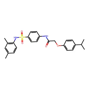N-[4-[(2,4-dimethylphenyl)sulfamoyl]phenyl]-2-(4-propan-2-ylphenoxy)acetamide structure