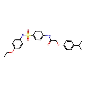 N-[4-[(4-ethoxyphenyl)sulfamoyl]phenyl]-2-(4-propan-2-ylphenoxy)acetamide structure