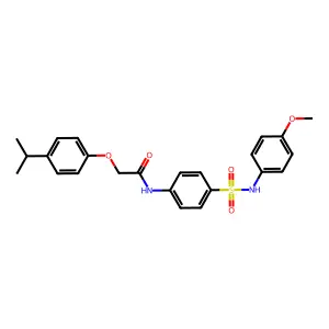 N-[4-[(4-methoxyphenyl)sulfamoyl]phenyl]-2-(4-propan-2-ylphenoxy)acetamide structure