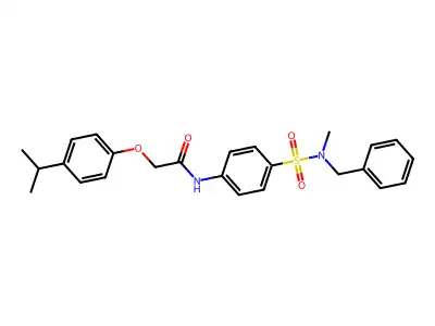 N-(4-{[benzyl(methyl)amino]sulfonyl}phenyl)-2-(4-isopropylphenoxy)acetamide structure