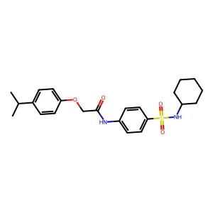 N-{4-[(cyclohexylamino)sulfonyl]phenyl}-2-(4-isopropylphenoxy)acetamide structure
