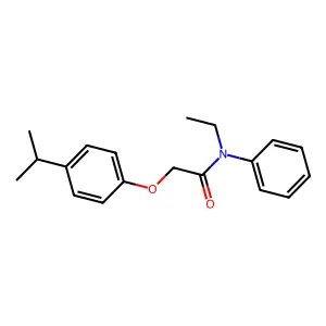 N-ethyl-2-(4-isopropylphenoxy)-N-phenylacetamide structure