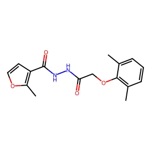 N'-[(2,6-dimethylphenoxy)acetyl]-2-methyl-3-furohydrazide structure