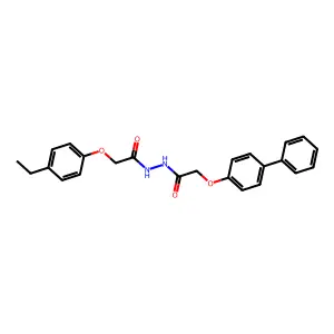 2-(4-ethylphenoxy)-N'-[2-(4-phenylphenoxy)acetyl]acetohydrazide structure