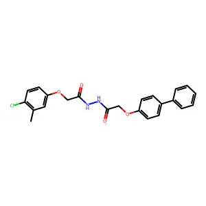 N'-[2-(4-chloro-3-methylphenoxy)acetyl]-2-(4-phenylphenoxy)acetohydrazide structure
