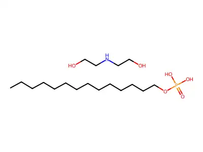 Bis(2-hydroxyethyl)ammonium tetradecyl hydrogen phosphate structure