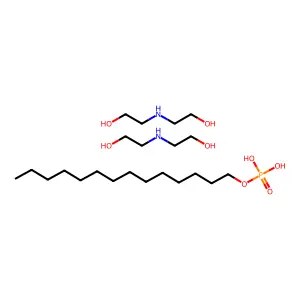 Bis(bis(2-hydroxyethyl)ammonium) tetradecyl phosphate structure