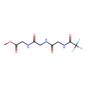 Glycine, N-[N-[N-(trifluoroacetyl)glycyl]glycyl]-, methyl ester structure
