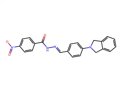 N'-{[4-(1,3-Dihydro-2H-isoindol-2-yl)phenyl]methylidene}-4-nitrobenzohydrazide structure