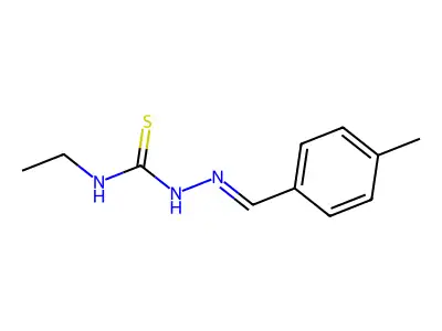 1-Ethyl-3-[(4-methylphenyl)methylideneamino]thiourea structure