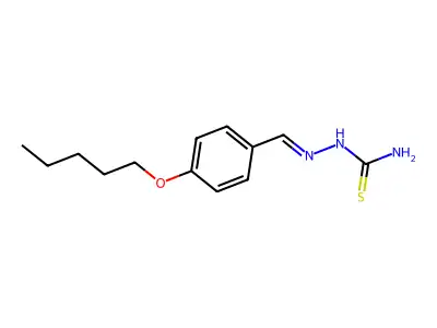 [(4-Pentoxyphenyl)methylideneamino]thiourea structure