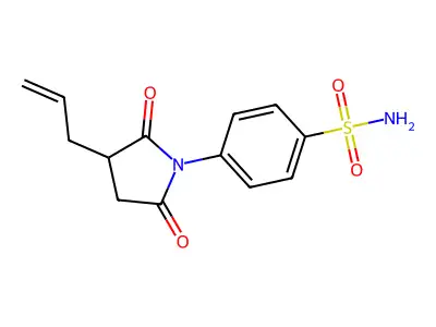 Benzenesulfonamide, 4-(2,5-dioxo-3-(2-propenyl)-1-pyrrolidinyl)- structure
