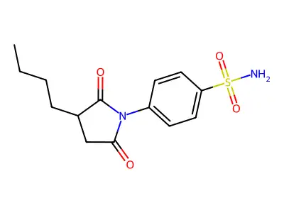 Benzenesulfonamide, 4-(3-butyl-2,5-dioxo-1-pyrrolidinyl)- structure