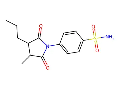4-(3-Methyl-2,5-dioxo-4-propylpyrrolidin-1-yl)benzene-1-sulfonamide structure