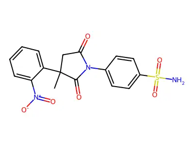 Benzenesulfonamide, 4-(2,5-dioxo-3-methyl-3-(2-nitrophenyl)-1-pyrrolidinyl)- structure
