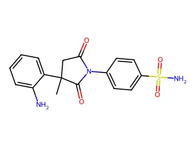 Benzenesulfonamide, 4-(3-(2-aminophenyl)-2,5-dioxo-3-methyl-1-pyrrolidinyl)- structure
