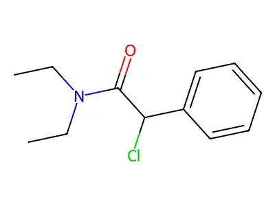 2-chloro-N,N-diethyl-2-phenylacetamide structure