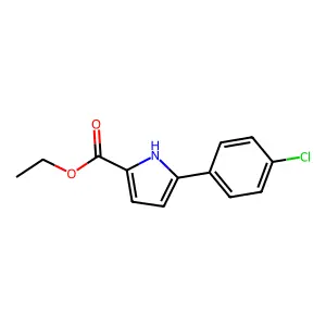 Ethyl 5-(4-chlorophenyl)-1H-pyrrole-2-carboxylate structure