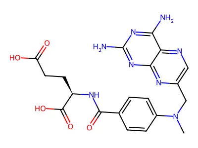 Glutamic acid, N-(p-(((2,4-diamino-7-pteridinyl)methyl)methylamino)benzoyl)-, D- structure