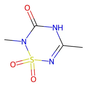 4H-1,2,4,6-Thiatriazin-3-one, 2,5-dimethyl-1,1-dioxo- structure