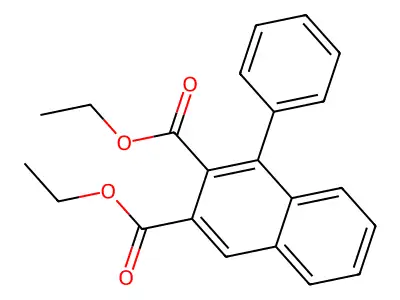 Diethyl 1-phenylnaphthalene-2,3-dicarboxylate structure