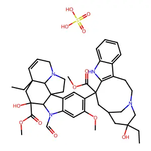 Vincaleukoblastine, sulfate (1:1) (salt) structure