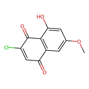 2-Chloro-8-hydroxy-6-methoxynaphthalene-1,4-dione structure