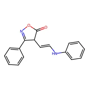 5(4H)-Isoxazolone, 3-phenyl-4-[2-(phenylamino)ethenyl]- structure