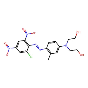 N-(4-(2-Chloro-4,6-dinitrophenylazo)-3-methylphenyl)diethanolamine structure