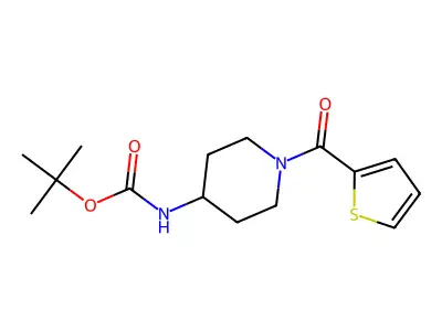 Tert-butyl (1-(thiophene-2-carbonyl)piperidin-4-yl)carbamate structure