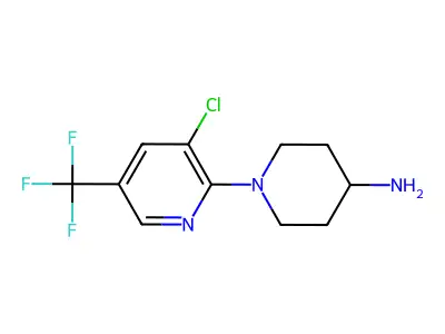 1-[3-Chloro-5-(trifluoromethyl)pyridin-2-yl]piperidin-4-amine structure