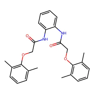 N,N'-1,2-phenylenebis[2-(2,6-dimethylphenoxy)acetamide] structure