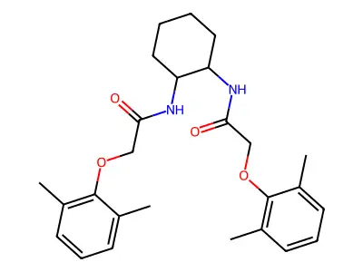 2-(2,6-dimethylphenoxy)-N-(2-{[(2,6-dimethylphenoxy)acetyl]amino}cyclohexyl)acetamide structure