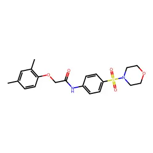 2-(2,4-dimethylphenoxy)-N-[4-(4-morpholinylsulfonyl)phenyl]acetamide structure