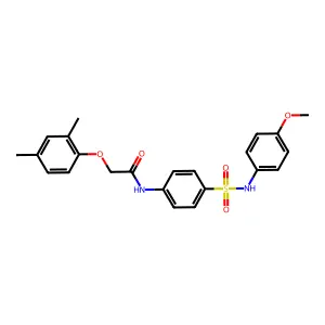 2-(2,4-dimethylphenoxy)-N-[4-[(4-methoxyphenyl)sulfamoyl]phenyl]acetamide structure