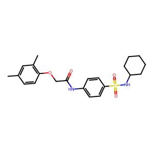 N-[4-(cyclohexylsulfamoyl)phenyl]-2-(2,4-dimethylphenoxy)acetamide structure