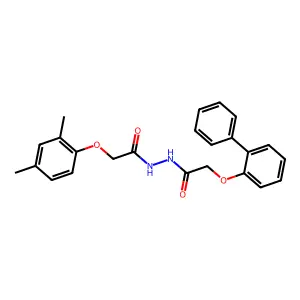 2-(2,4-dimethylphenoxy)-N'-[2-(2-phenylphenoxy)acetyl]acetohydrazide structure