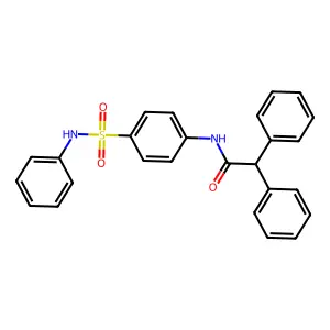 2,2-diphenyl-N-[4-(phenylsulfamoyl)phenyl]acetamide structure
