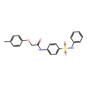 2-(4-methylphenoxy)-N-[4-(phenylsulfamoyl)phenyl]acetamide structure