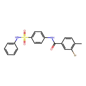 3-bromo-4-methyl-N-[4-(phenylsulfamoyl)phenyl]benzamide structure