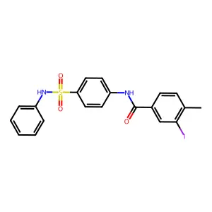 3-iodo-4-methyl-N-[4-(phenylsulfamoyl)phenyl]benzamide structure