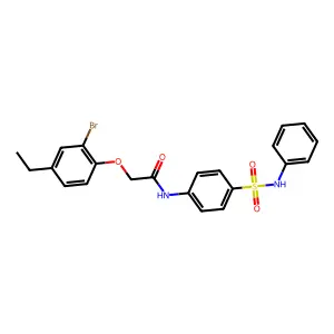 2-(2-bromo-4-ethylphenoxy)-N-[4-(phenylsulfamoyl)phenyl]acetamide structure