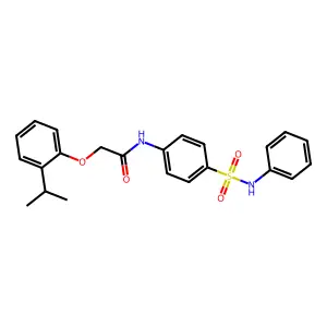 N-[4-(phenylsulfamoyl)phenyl]-2-(2-propan-2-ylphenoxy)acetamide structure