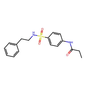 N-{4-[(2-phenylethyl)sulfamoyl]phenyl}propanamide structure