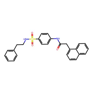 2-(1-naphthyl)-N-(4-{[(2-phenylethyl)amino]sulfonyl}phenyl)acetamide structure